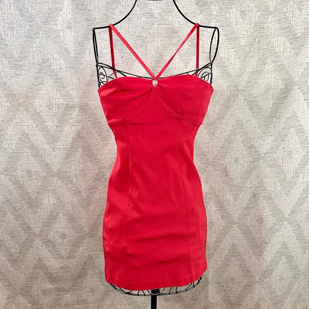 Cache Pink Bodycon Mini Dress Spaghetti Strap